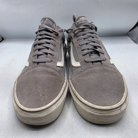 Vans Old Skool Mens Size 10 Gray White Sneaker Shoes Skate Casual Walking Outdoo - Picture 2 of 13
